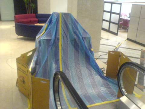 Flooding Restoration and Drying of an Escalator in a Major Bank