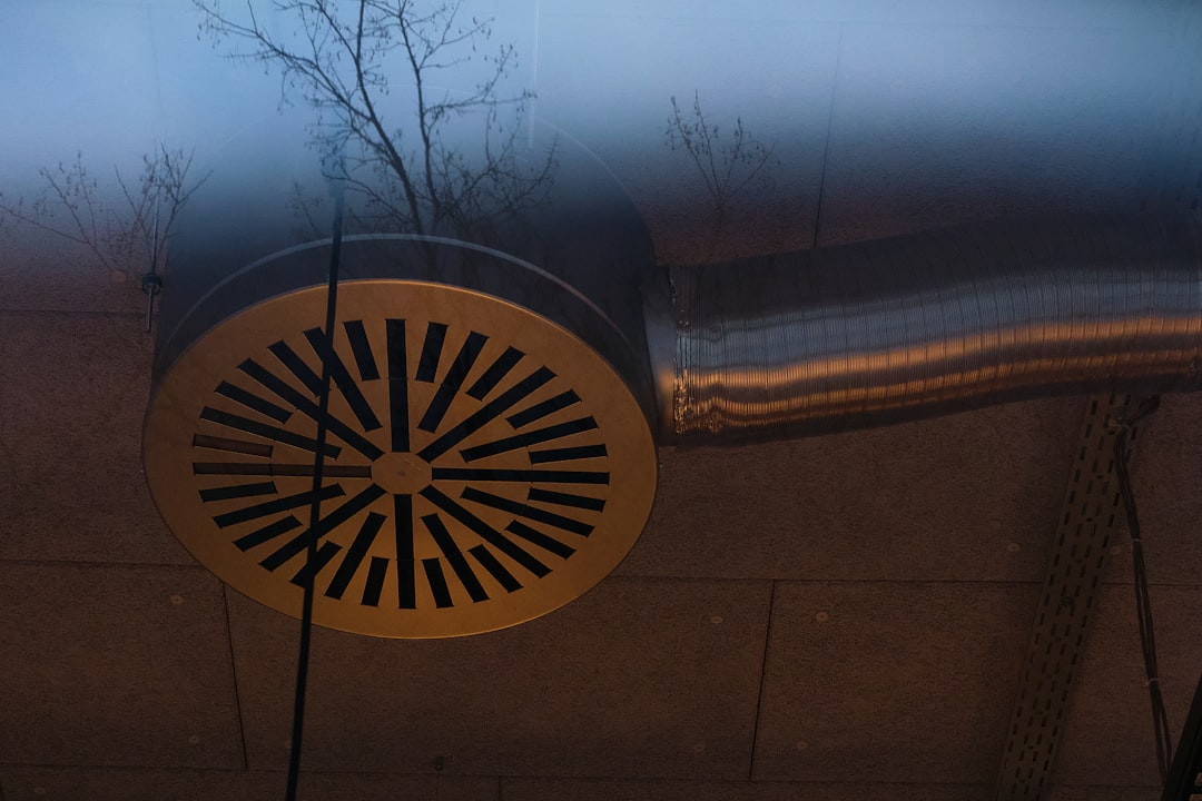 Circular metal vent with attached ductwork