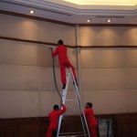 Cleaning of Fabric Wall Panels in an Auditorium