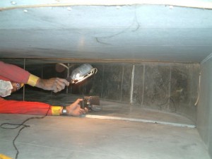 Removal of Broken Insulation in Shopping Centre